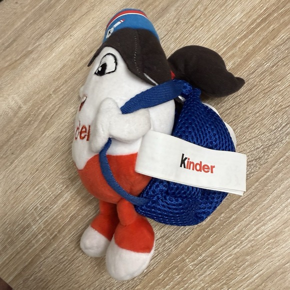 Kinder Surprise Stewardess 9" Plush Toy Kids at Heart w/ Backpack Ferrero Rocher - Picture 5 of 10